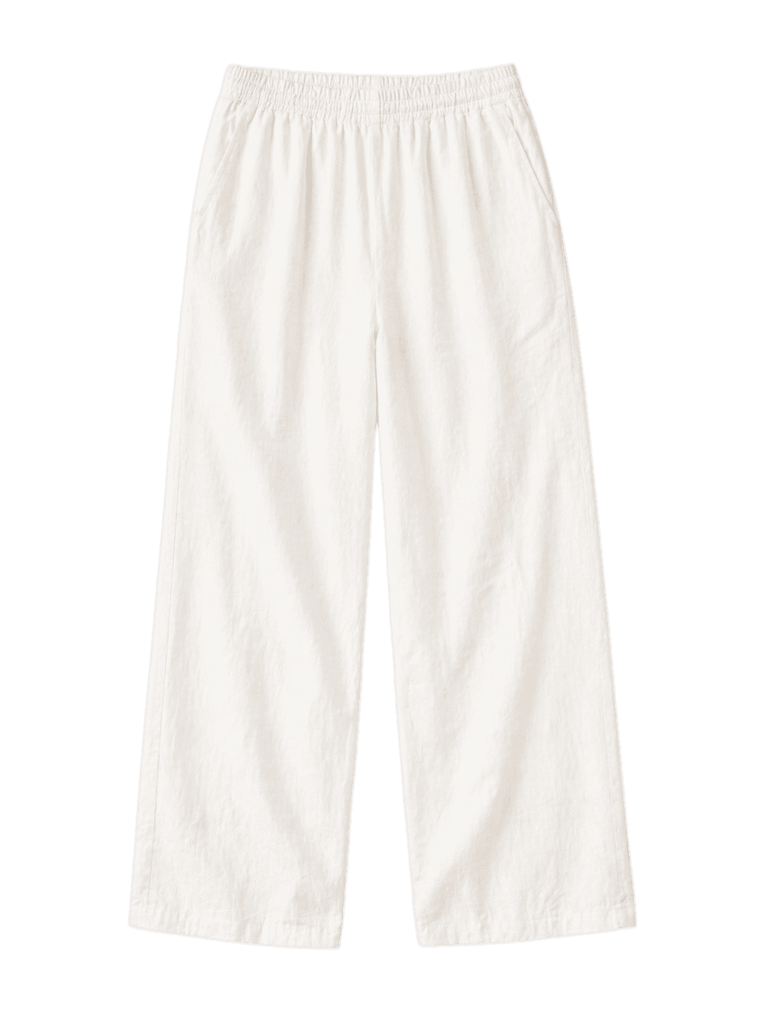 White pants on a white background